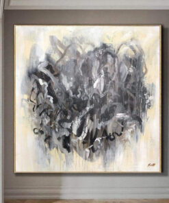 Large Abstract Beige Canvas Art Acrylic Gray Paintings On Canvas Unique Modern Wall Art | THE HEART OF THE METROPOLIS Large Abstract Beige Canvas Art Acrylic Gray Paintings On Canvas Unique Modern Wall Art | THE HEART OF THE METROPOLIS