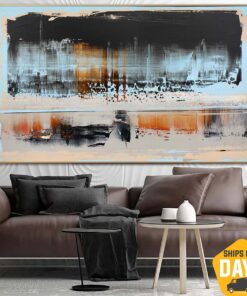Large Abstract Beige Paintings On Canvas Colorful Textured Hand Painted Art Modern Oil Painting | COLOR 138 23.62"x39.37"