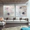 Buy Large Abstract Beige Paintings On Canvas Original Set Of 2 Painting Modern Textured Painting Contemporary Art Ukraine Artist | MOTHER OF PEARL online shopping cheap