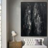 Buy Large Abstract Black Paintings On Canvas Oil Fine Art Contemporary Wall Art Original Wall Decor | ETERNAL BATTLE online shopping cheap