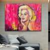 Large Abstract Blondie Paintings On Canvas Figurative Woman Painting Contemporary Textured Painting Original Gift for Woman Wall Art | BLONDIE