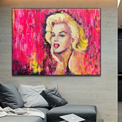 Buy Large Abstract Blondie Paintings On Canvas Figurative Woman Painting Contemporary Textured Painting Original Gift for Woman Wall Art | BLONDIE online shopping cheap