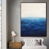 Buy Large Abstract Blue Ocean Painting On Canvas Original Sea Wall Art Feng Shui Painting Wall Decor | ENDLESS OCEAN online shopping cheap