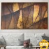 Buy Large Abstract Brown Paintings On Canvas Original Textured Painting Modern Minimalist Art Handmade Painting | FENCE 23.6"x41.3" online shopping cheap