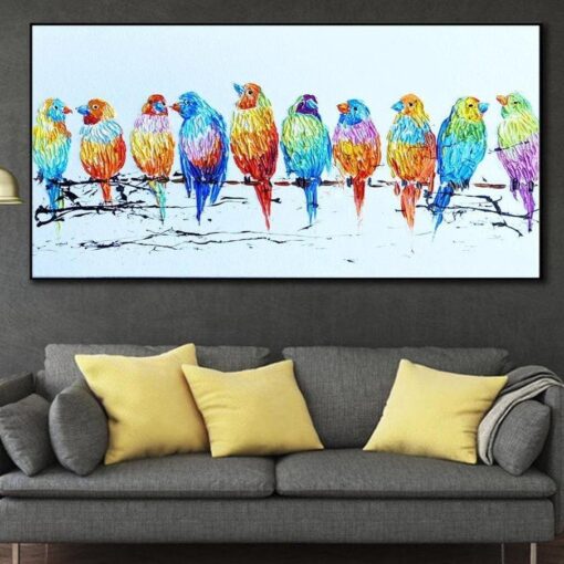 Buy Large Abstract Budgie Painting Budgie Abstract Art Budgie Artwork Budgie Paintings On Canvas Abstract Budgie Oil Painting | BIRD'S GANG online shopping cheap