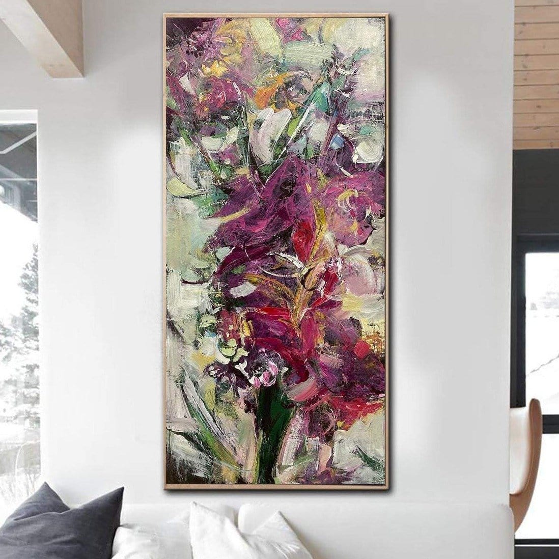 Buy Large Abstract Canvas Flowers Bouquet Painting Colorful Oil Painting Unique Wall Art Abstract Fine Art Modern Art Wall Decor | BOUQUET OF FLOWERS online shopping cheap