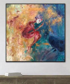 Large Abstract Colorful Figurative Paintings On Canvas Contemporary Fine Art Texture Painting Modern Wall Art | SECRET DREAMS