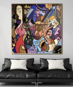 Large Abstract Colorful Figurative Paintings On Canvas Original Luxury Painting Picasso Style Art Textured Oil Acrylic Painting Wall Decor | ORDINARY LIFE