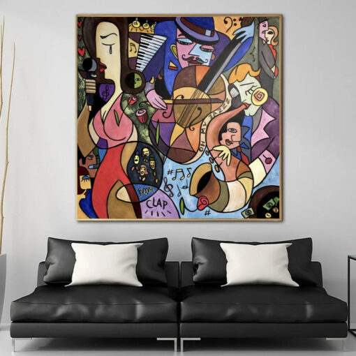 Buy Large Abstract Colorful Figurative Paintings On Canvas Original Luxury Painting Picasso Style Art Textured Oil Acrylic Painting Wall Decor | ORDINARY LIFE online shopping cheap
