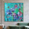 Buy Large Abstract Colorful Flowers Paintings on Canvas Original Floral Art Contemporary Art Modern Textured Painting | FLORAL RESONANCE online shopping cheap