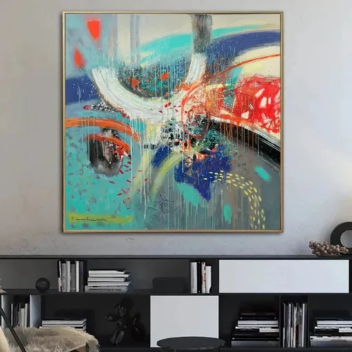 Buy Large Abstract Colorful Oil Paintings On Canvas Creative Vivid Wall Art Contemporary Painting | BLOOMING LIFE online shopping cheap
