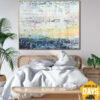 Buy Large Abstract Colorful Painting On Canvas mixed Media Beige Textured Painting Expressionist Art Oil Painting | ASSOCIATION 160 37.40"x47.24" online shopping cheap