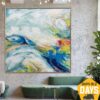 Buy Large Abstract Colorful Paintings On Canvas Abstract Landscape Wall Art Original Handmade Painting Textured Wall Art | SMOOTH 32"x32" online shopping cheap