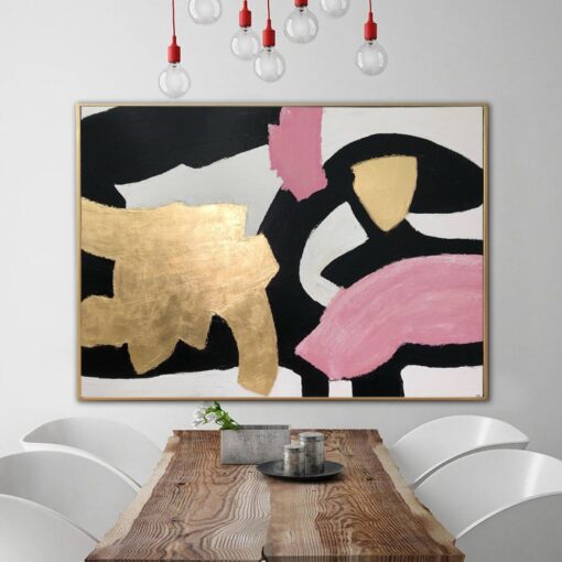 Buy Large Abstract Colorful Paintings On Canvas In Pink
