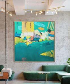 Large Abstract Colorful Paintings On Canvas Modern Acrylic Fine Art VIvid Painting Textured OIl Painting Wall Art | OUTSIDE THE CITY