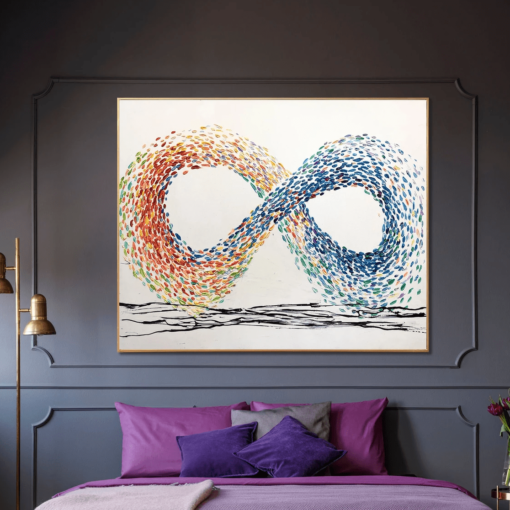 Buy Large Abstract Colorful Paintings On Canvas Modern Textured Wall Art Impasto Painting Oil Painting Creative Fine Art | INFINITY REMIX online shopping cheap