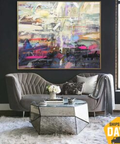 Large Abstract Colorful Paintings On Canvas Original Expressinist Art Textured Painting Hand Painted Oil Painting Wall Decor | DEPTH OF NATURE 17 39.37"x47.24"