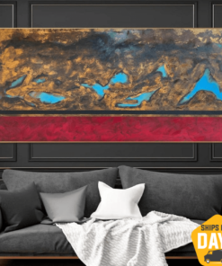 Large Abstract Colorful Paintings On Canvas Original Modern Painting Hand Painted Art Textured Oil Painting | LIFE COURSE 35"x70"