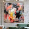 Buy Large Abstract Colorful Paintings on Canvas Original Vibrant Wall Art Modern Oil Painting Textured Fine Art | SATURDAY MORNING online shopping cheap
