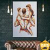 Buy Large Abstract Family Painting Romantic Art Love Painting Oil Paintings On Canvas Contemporary Art Wall Art | MEANING OF LIFE 31"x24" online shopping cheap