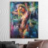 Buy Large Abstract Figurative Art Original Colorful Woman Paintings On Canvas Textured Handmade Painting Modern Vivid Fine Art | LADY RAIN online shopping cheap