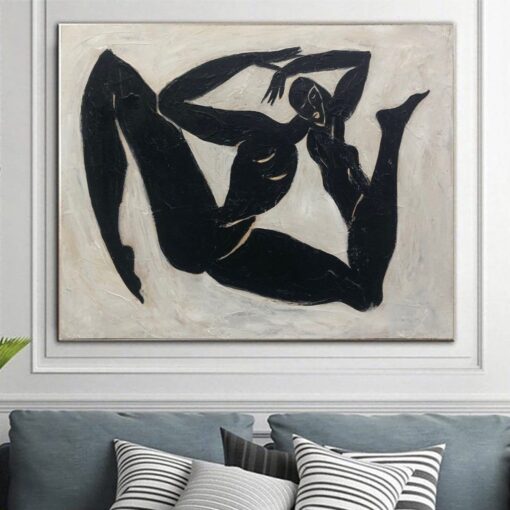 Buy Large Abstract Figurative Black And White Original Paintings On Canvas Modern Fine Art Minimalist Art Ancient Greek Culture Wall Art | GREEK WARRIORS online shopping cheap
