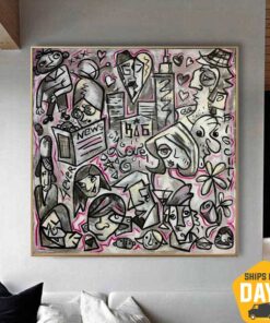 Large Abstract Figurative Paintings On Canvas Abstract Human Painting Original Textured Painting Oil Artwork | EXTRAORDINARY PEOPLE 40"x40"
