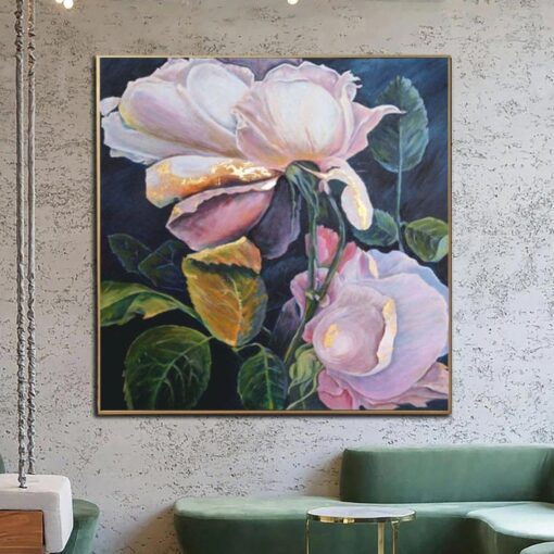 Buy Large Abstract Flowers Paintings On Canvas Original Expressionist Wall Art Original Textured Art | SPRING GIFT online shopping cheap