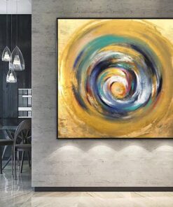 Large Abstract Gold Painting Original Oversize Colorful Abstract Modern Art Contemporary Painting Wall Art | VOID
