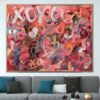 Buy Large Abstract Graffiti Style Paintings On Canvas Modern Urban Fine Art Original Romantic Painting | XOXO online shopping cheap