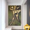 Buy Large Abstract Green Paintings on Canvas Textured Gold Art Handmade Painting Creative Wall Art Oil Painting | STREAM IN THE FOREST 49.2"x35.8" online shopping cheap