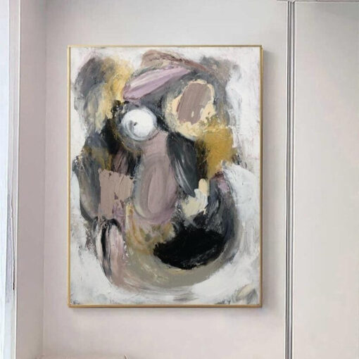 Buy Large Abstract Grey Painting on Canvas 2nd Anniversary Gift 40x30 Brown Abstract Artwork Minimal Abstract Art Huge Wall Art Wall Decor | AUTUMN MIX online shopping cheap
