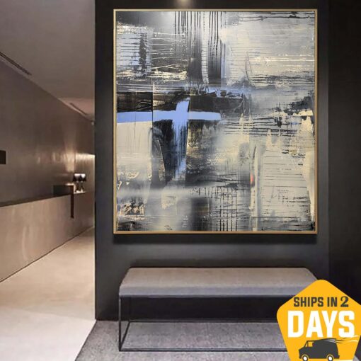 Buy Large Abstract Grey Paintings On Canvas Original Textured Painting Creative Handmade Wall Art Oil Painting | ASSOCIATION 39 39"x35" online shopping cheap