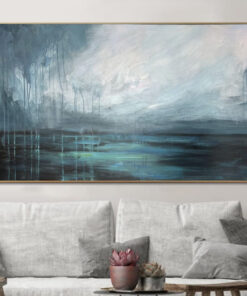 Large Abstract Landscape Painting on Canvas Modern Wall Art Original Arctic Nature Contemporary Creative Oil Painting | ARCTIC FRESH
