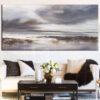 Buy Large Abstract Oil Gray Painting White Wall Art On Canvas | HAZY FANTASIES online shopping cheap
