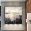 Buy Large Abstract Oil Painting Beige Painting Black Painting Abstract Painting | HIDDEN LAKE online shopping cheap