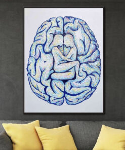 Large Abstract Oil Painting On Canvas Wall Art Brain Painting Medical Wall Art Original Painting Modern Art Hospital Office Room Decor | COLLABORATION