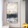 Buy Large Abstract Original Oil Painting Canvas Black And White Wall Art Contemporary Monochrome Painting Room Decor | NATURE OF INCONCEIVABLE 36"x18" online shopping cheap