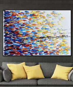 Large Abstract Painting Canvas Colorful Wall Art Original Oil Painting Modern Wall Art Fine Art Painting Impasto Artwork Wall Decor | ROAD TO FREEDOM