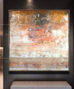 Large Abstract Painting On Canvas Brown Painting Orange Painting | AUTUMN MOOD