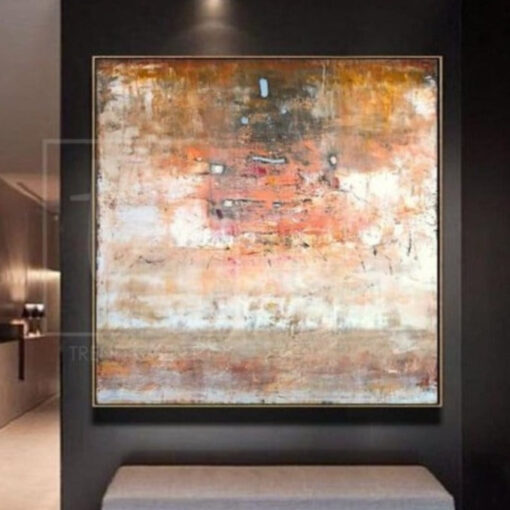 Buy Large Abstract Painting On Canvas Brown Painting Orange Painting | AUTUMN MOOD online shopping cheap