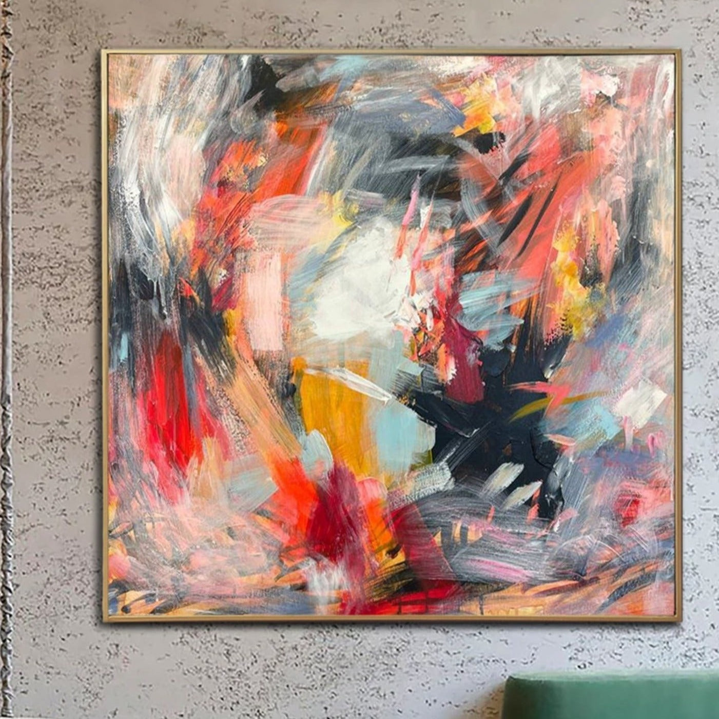Buy Large Abstract Painting On Canvas Colorful Paintings Abstract Art Original Oil Beige Painting Modern Paintings Acrylic Wall Art Office Decor | MOTLEY online shopping cheap