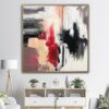 Buy Large Abstract Painting On Canvas Expressionist Art In Red