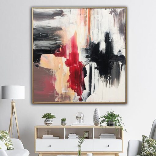 Buy Large Abstract Painting On Canvas Expressionist Art In Red