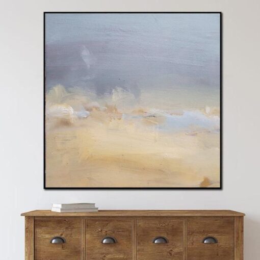 Buy Large Abstract Painting On Canvas Painting Beige Abstract Blue Wall Art Contemporary Painting | UNCHARTED HORIZON online shopping cheap