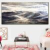 Buy Large Abstract Painting Original Mountain Gray Acrylic Art On Canvas | GREAT MOUNTAINS online shopping cheap