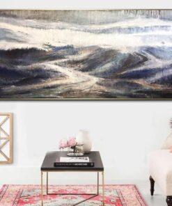 Large Abstract Painting Original Mountain Gray Acrylic Art On Canvas | GREAT MOUNTAINS