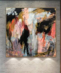 Large Abstract Painting on Canvas Colorful Wall Art Modern Vibrant Artwork Original Oil Painting Contemporary Wall Art for Aesthetic Decor | FLASHES OF LIGHT