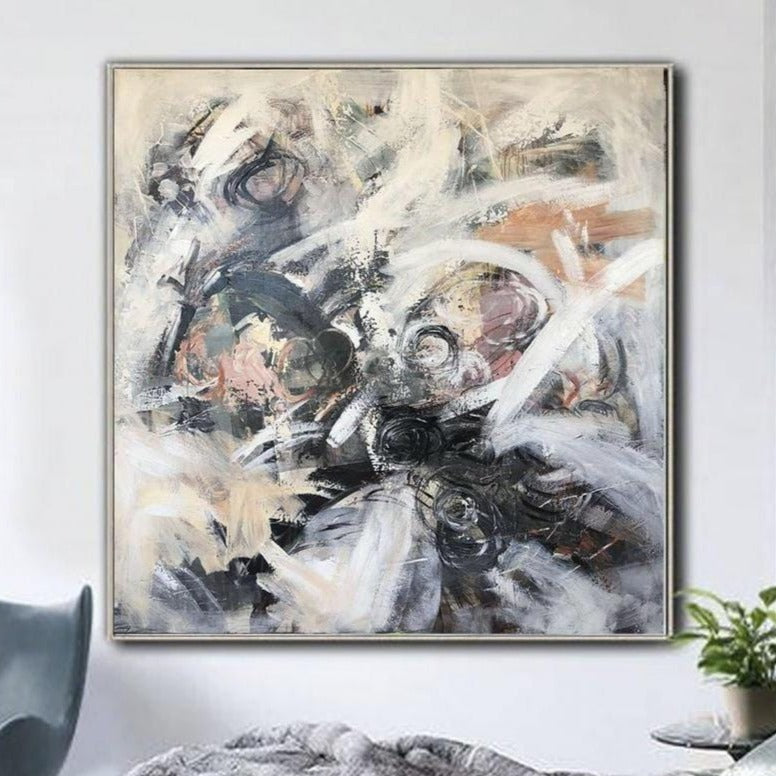 Buy Large Abstract Paintings On Canvas Modern Thick Colorful Oil Art Abstract Original Wall Decor | TANGLED ROADS online shopping cheap