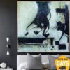 Buy Large Abstract Wall Art Abstract Painting Black And White Black Painting White Painting | CORRIDA STYLE 60"x60" online shopping cheap